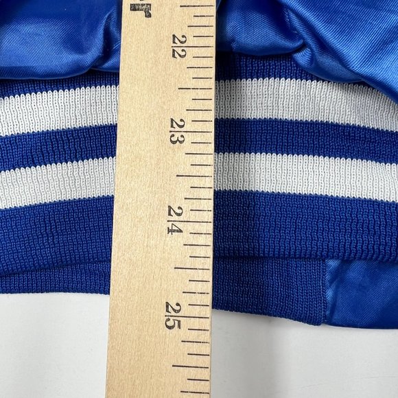 VTG 70s Kentucky Wildcats Satin Jacket Extra Large Blue Spell Out Snap Button - Picture 13 of 15